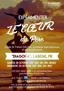 Flyer de l'"Evènement : Expérimenter le coeur du Père" organisé par l'association Fatherheart France